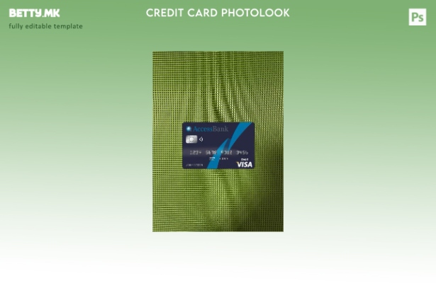 модерен стил Азербејџан Пристап до банкарска виза картичка photolook пред шаблон